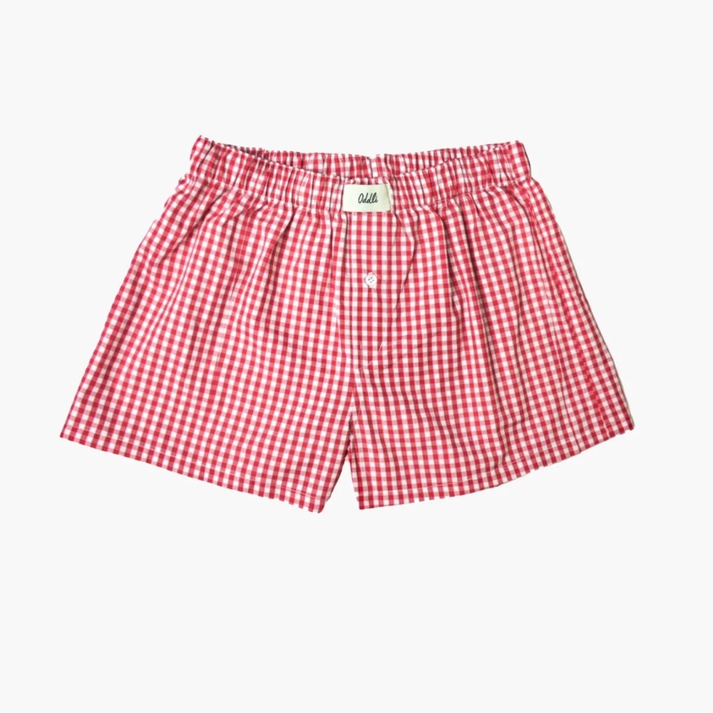 Oddli Red Gingham Boxers
